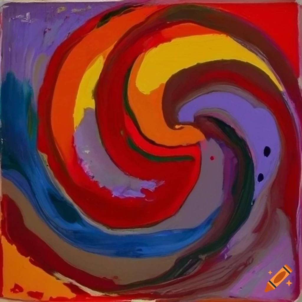 Expressionistic painting with bold colors and geometric shapes on Craiyon