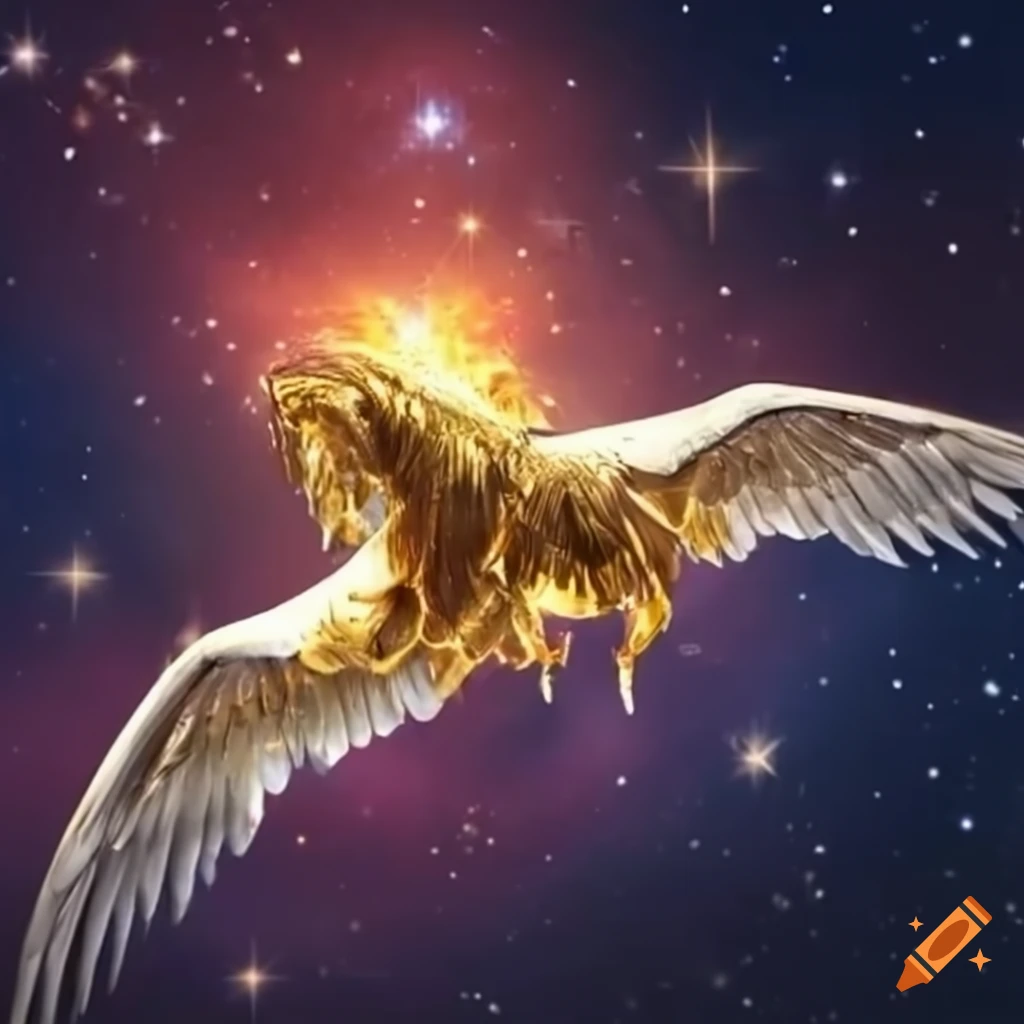 Golden wings adorned with stars