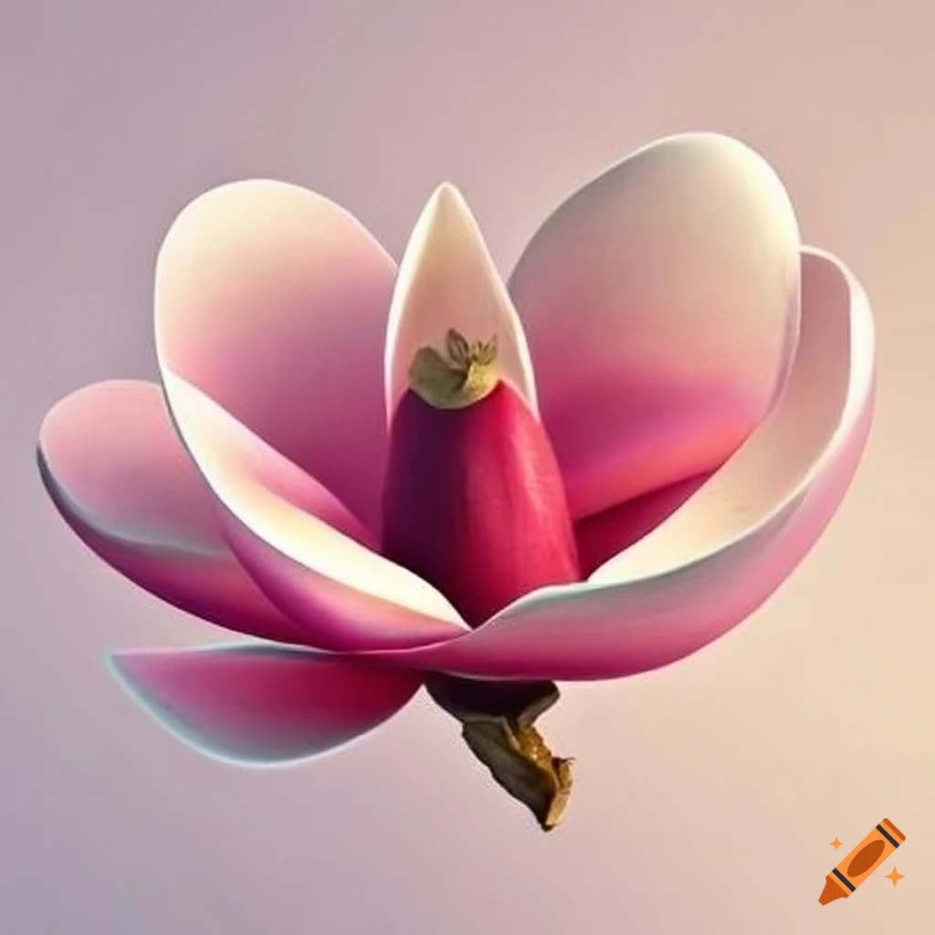 Magnolia flower created from silk material