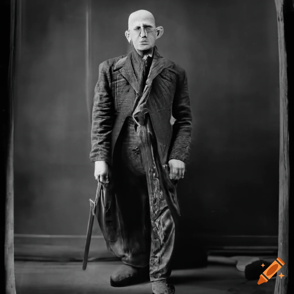 Man from the 1920s in stylish clothing holding an axe, strong and confident look