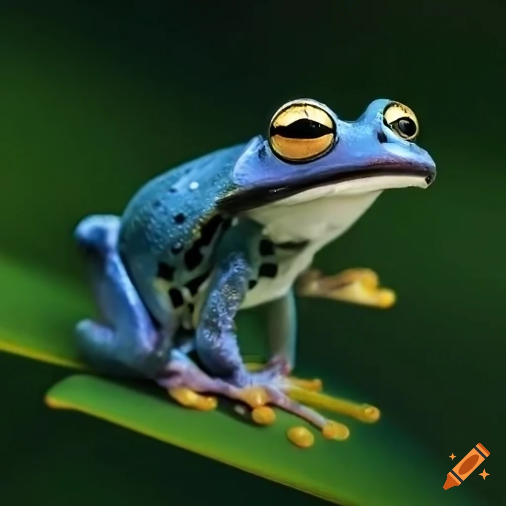 Frog with 7 legs and elongated eyes