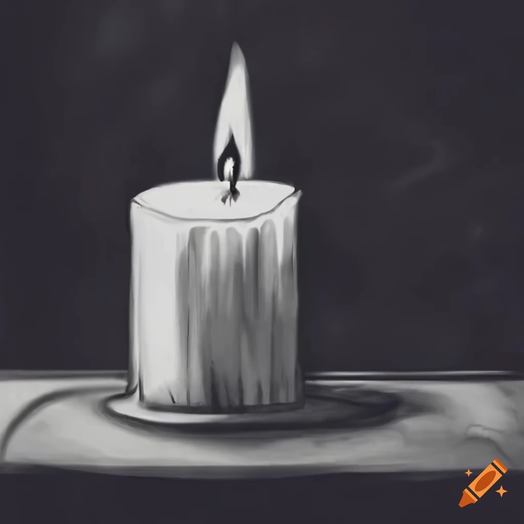 Candle Drawing Realistic - Drawing Skill