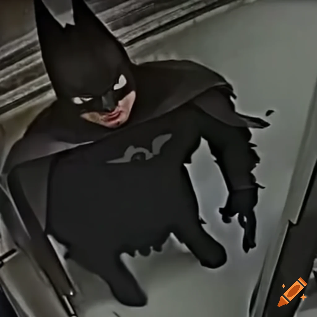 Batman captured on CCTV at gas station