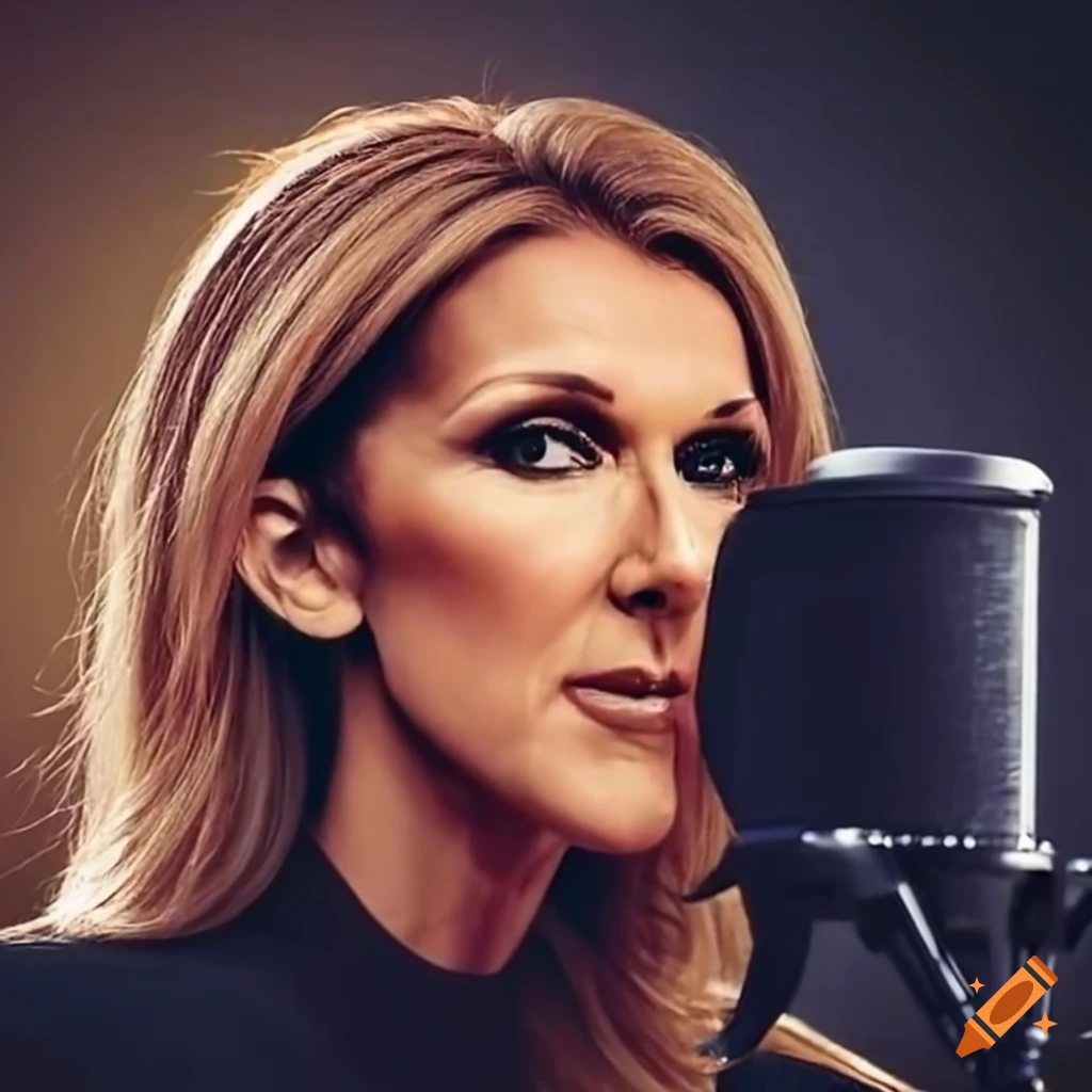 Céline Dion recording session