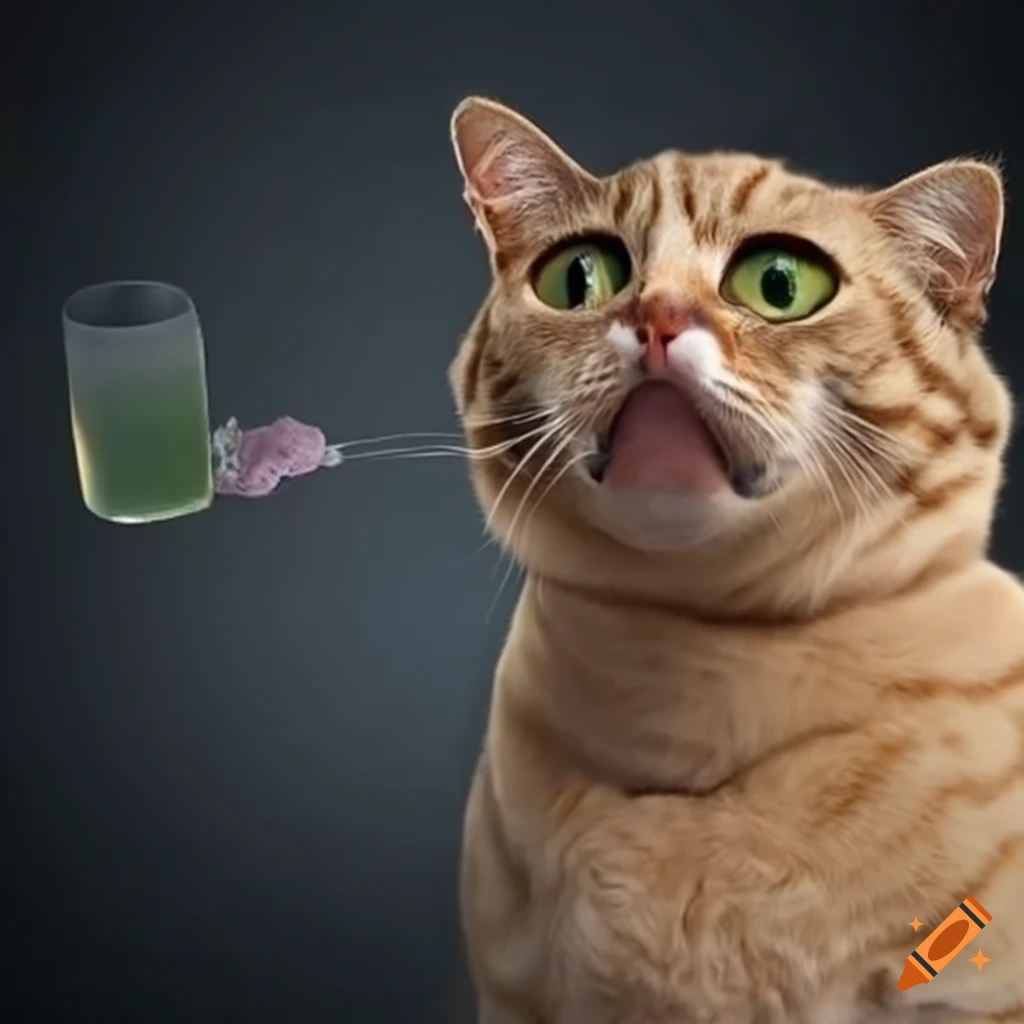 Cat that swallowed shampoo on Craiyon