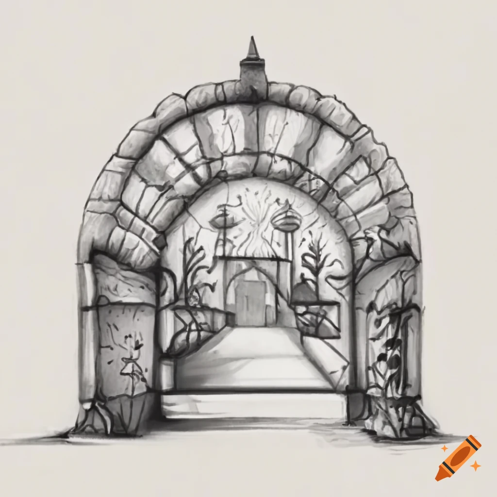 Intricately detailed farm garden gate with roses nearby