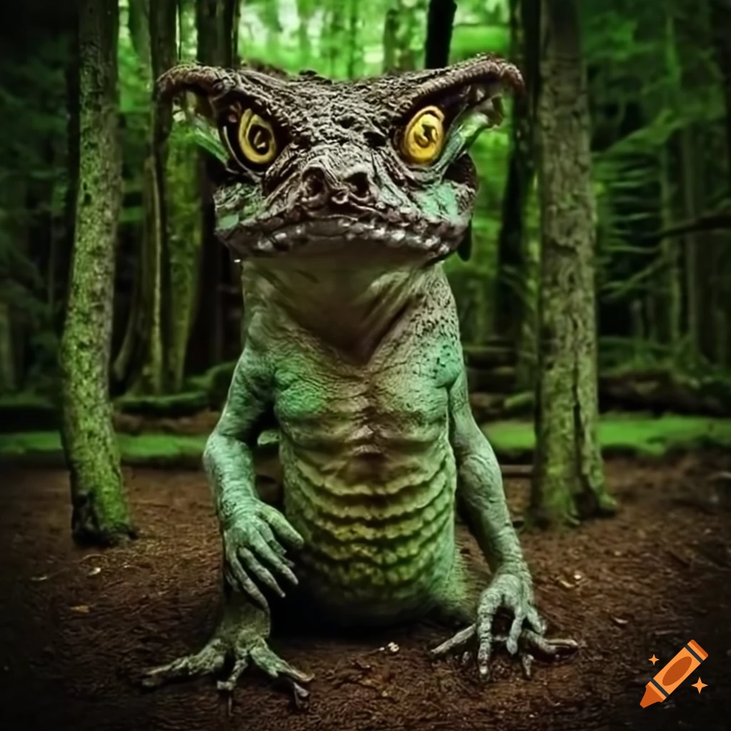 Mythical shapeshifter creature in a mystical forest on Craiyon