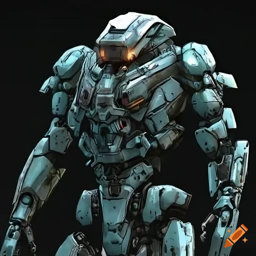 Anime mech armor designed for aliens