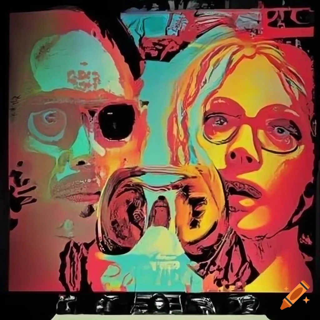 Groovy 1970s epic counterculture chillwave utopian transhumanist crime thriller movie poster