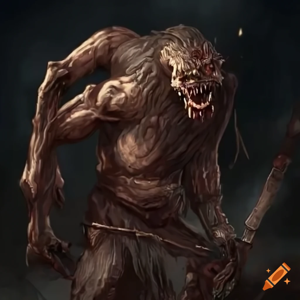 Blend of Blood Starved Beast and Bugbear creature design