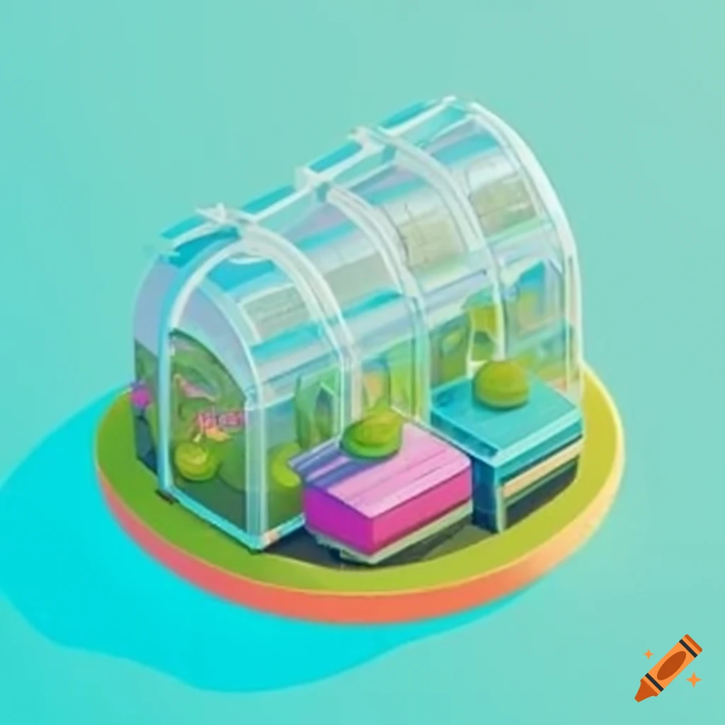 Cartoon of an autonomous greenhouse