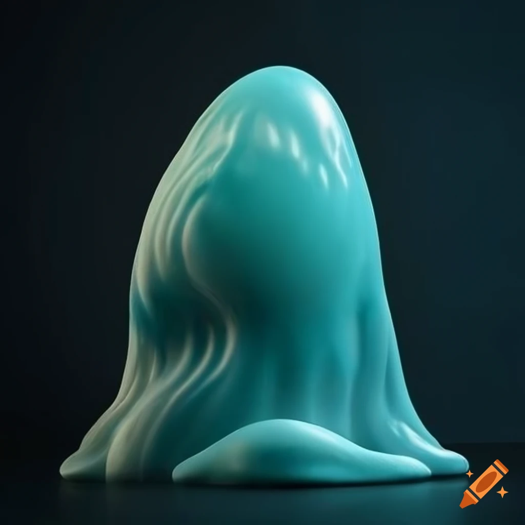 Surreal gelatinous architecture sculpture in high definition on Craiyon