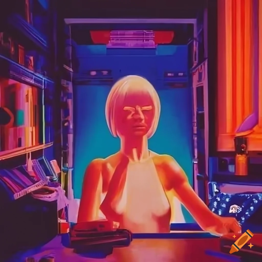1970s epic vibrant chillwave sci-fi art titled Tesco Meal Deal