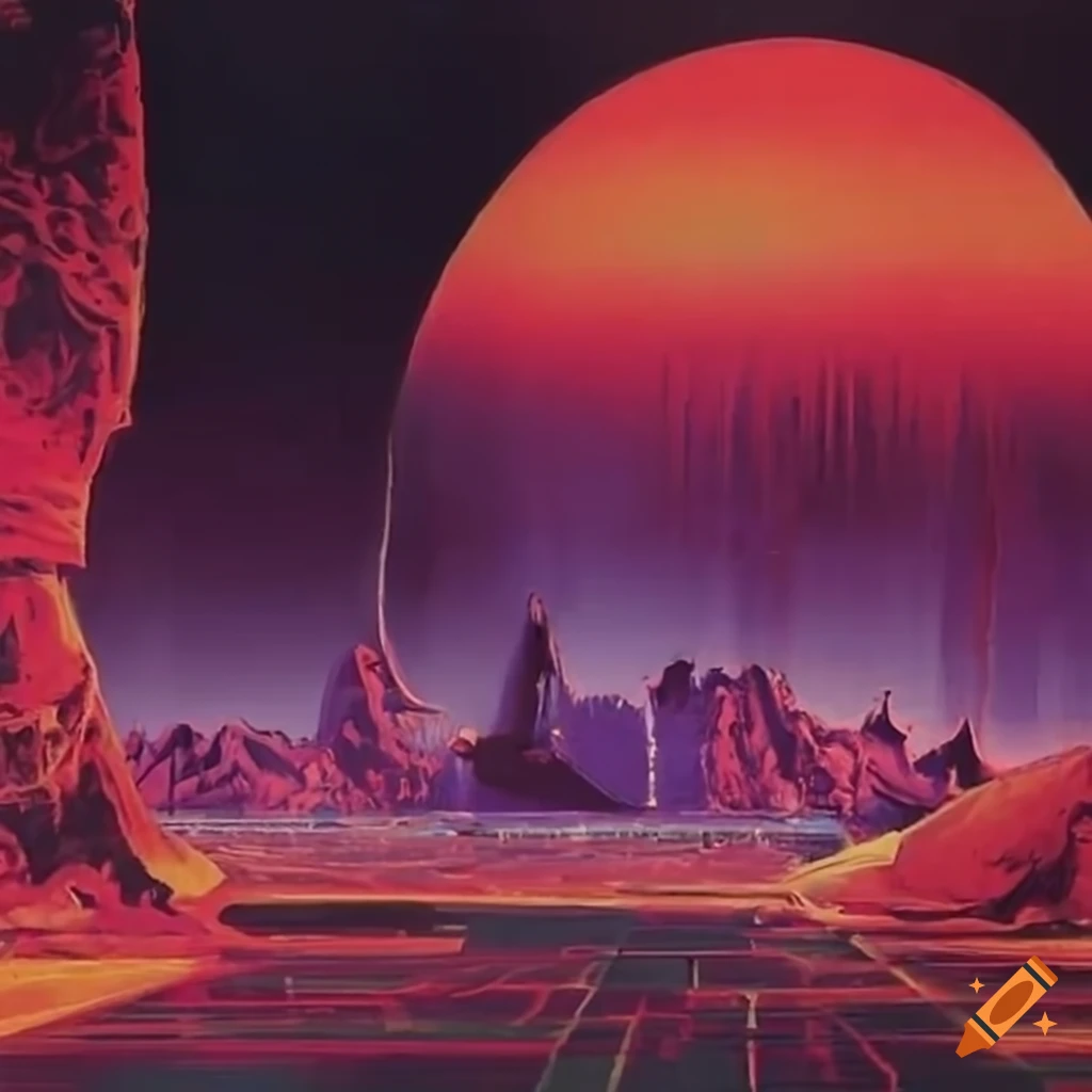1970s epic vibrant chillwave sci-fi art titled Tesco Meal Deal