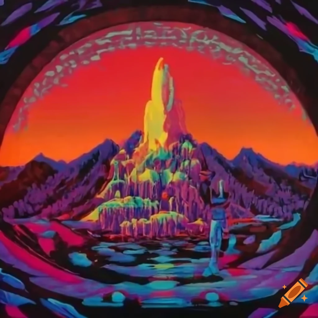 1990s vibrant chillwave utopian sci-fi art titled Flour Massacre
