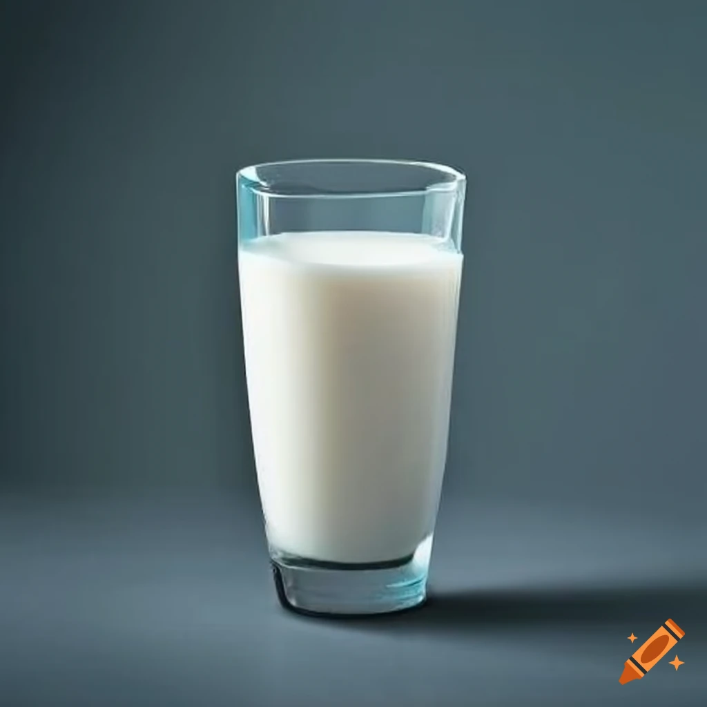 Elegant milk glass filled with refreshing milk