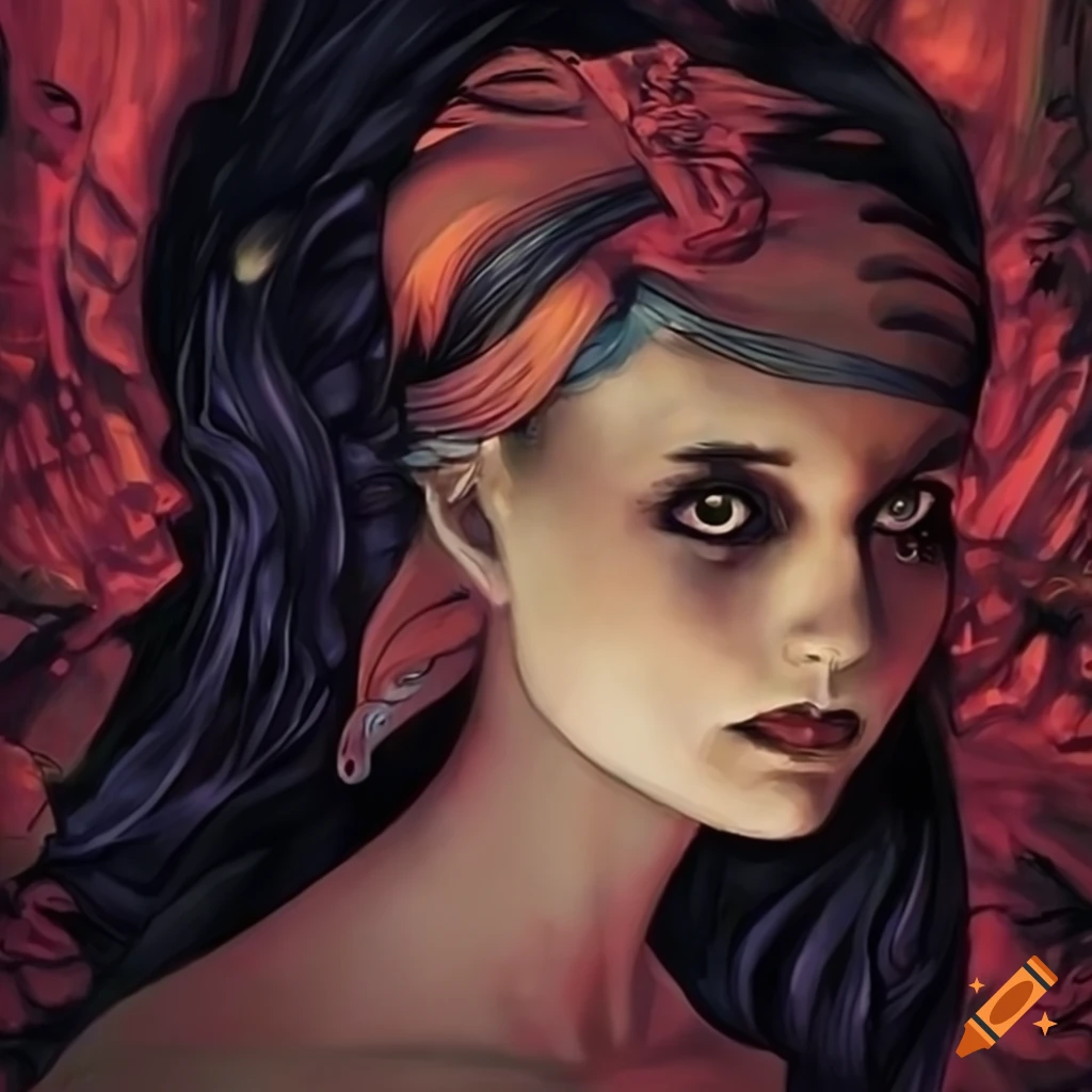 Vivid ribbons in a graphic novel by James Gurney
