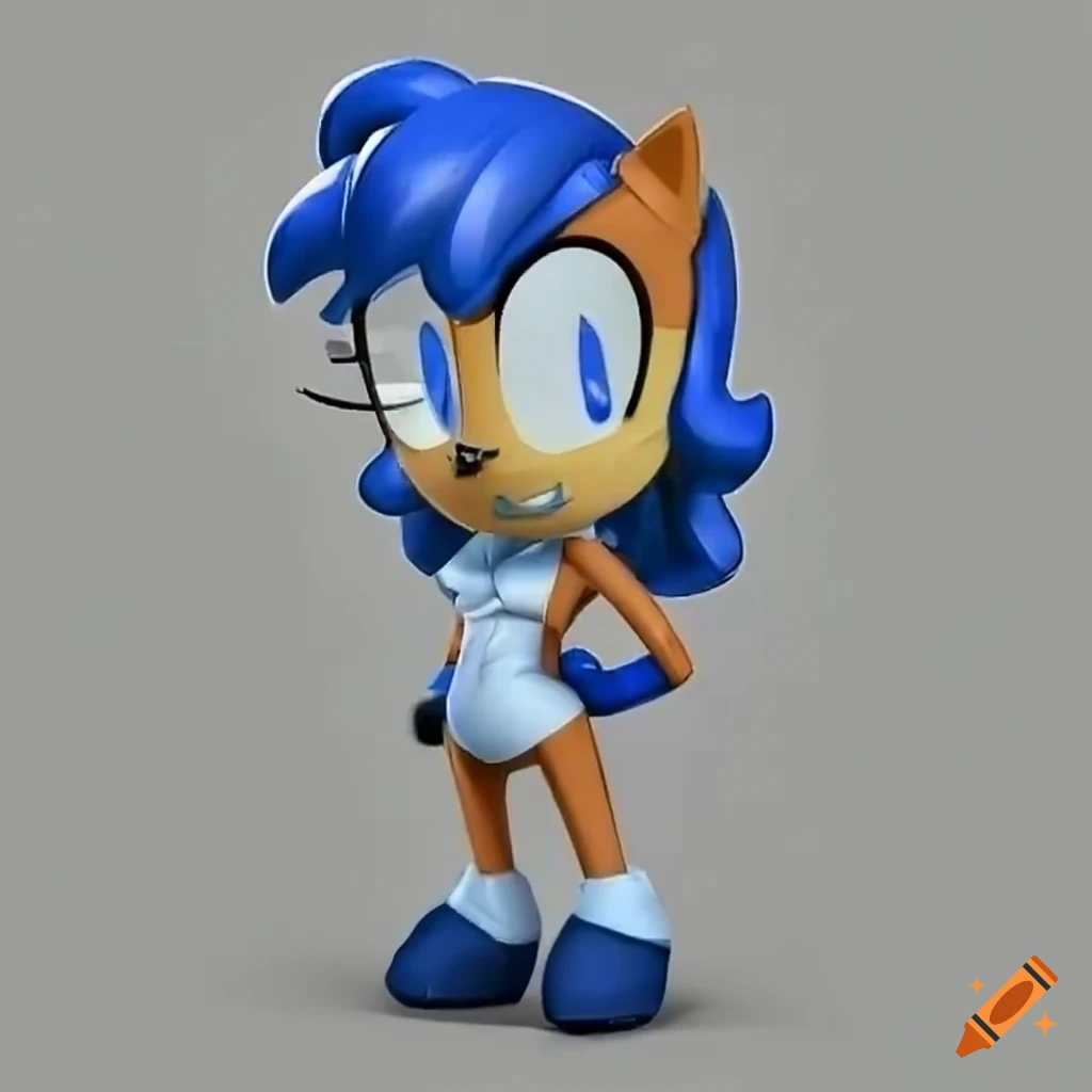 Sally Acorn in a stylish outfit with glasses and crossed arms