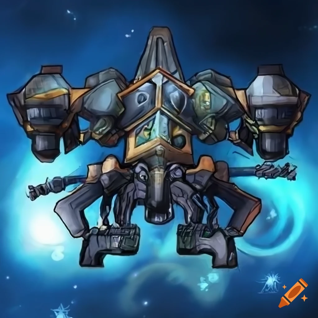 Yu-Gi-Oh art of a Scout spacecraft