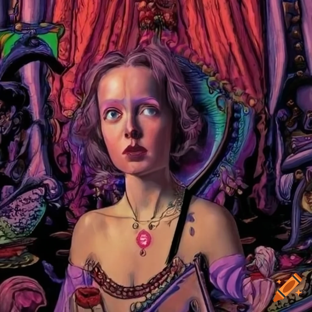 Vivid ribbons in a graphic novel by James Gurney