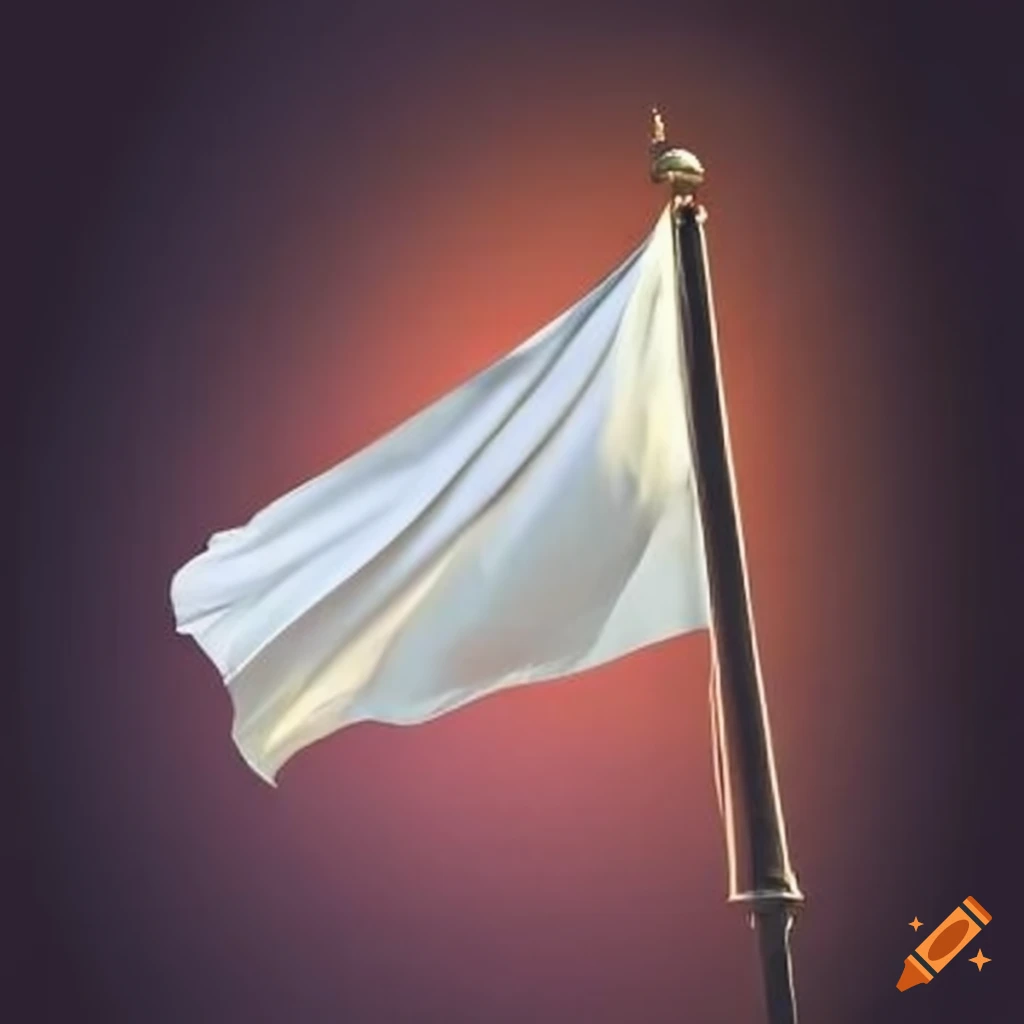 The pope raising a white flag