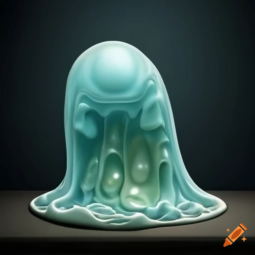 Surreal gelatinous architecture sculpture in high definition on Craiyon