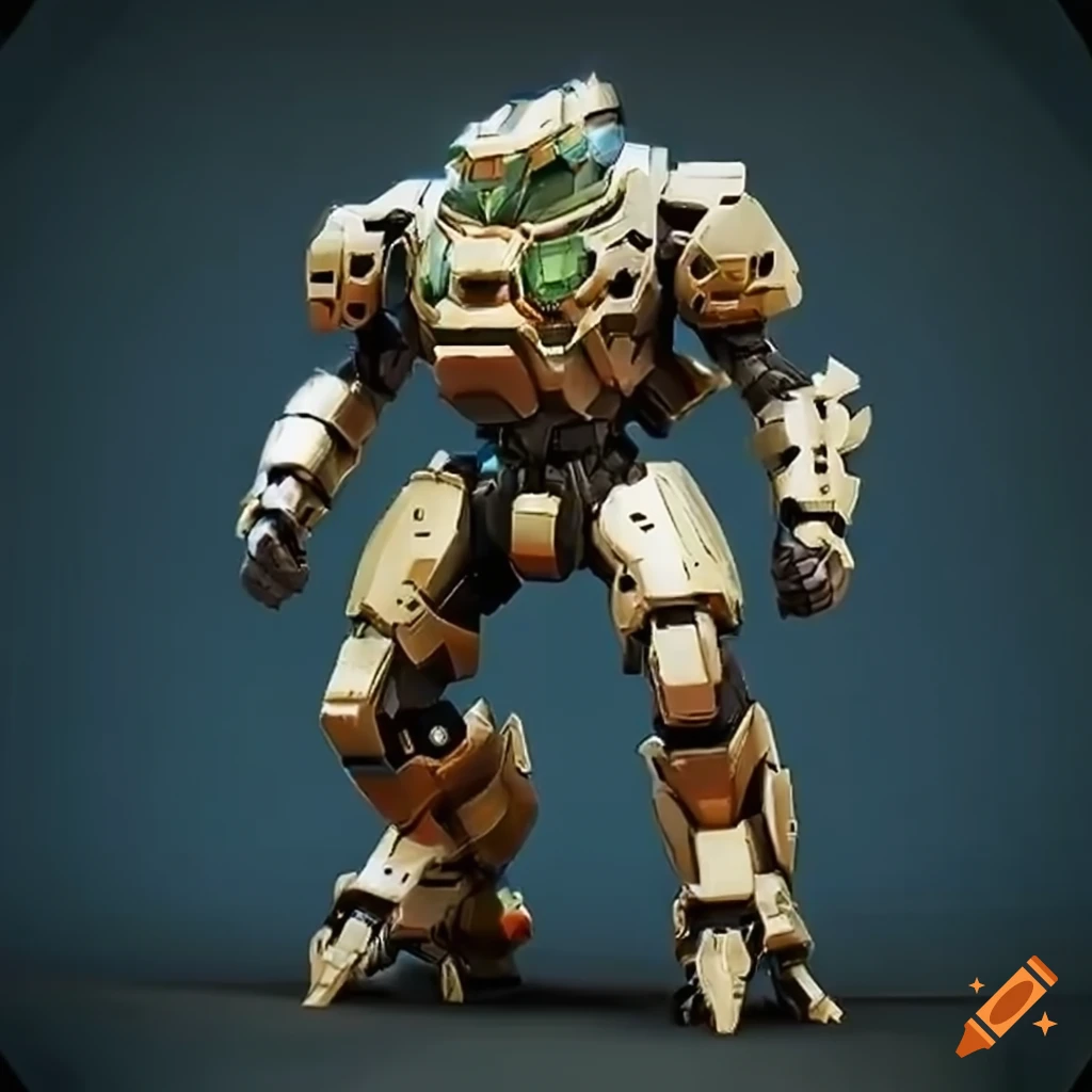 Anime mech armor designed for reptilians