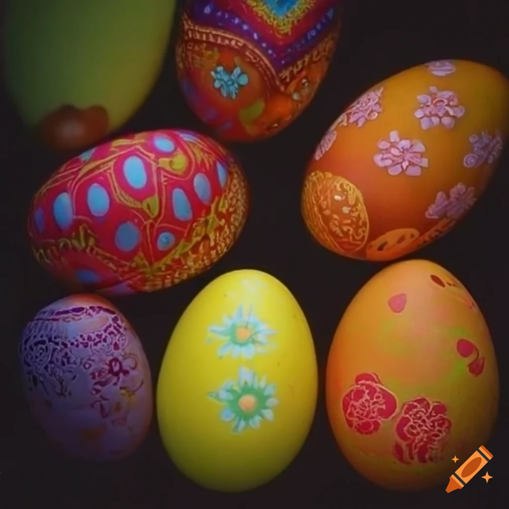 Easter eggs tree bokeh effect