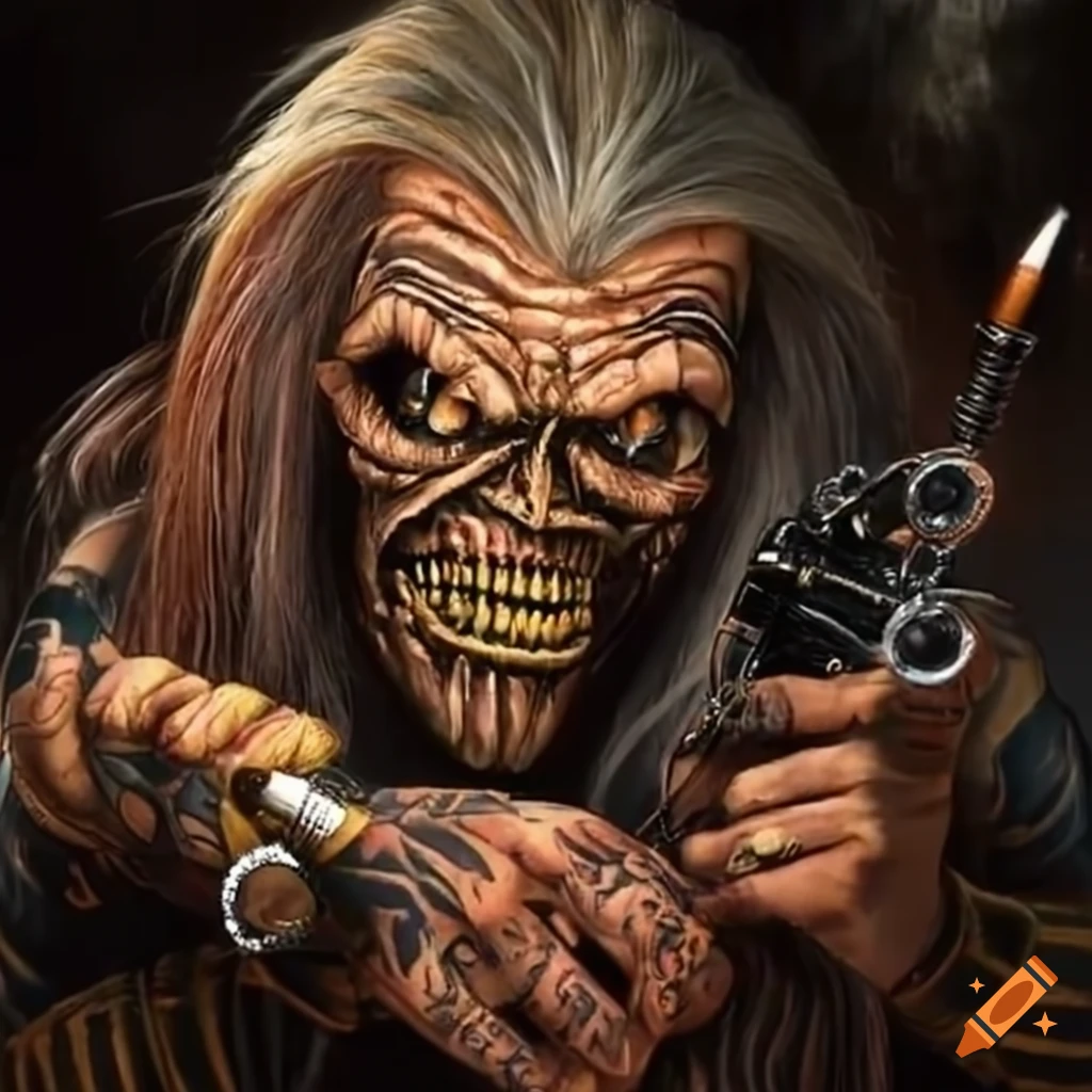 Graphic Full Image Iron Maiden Subhuman in Technicolor Tattoo the Exploited  Crass · Creative Fabrica
