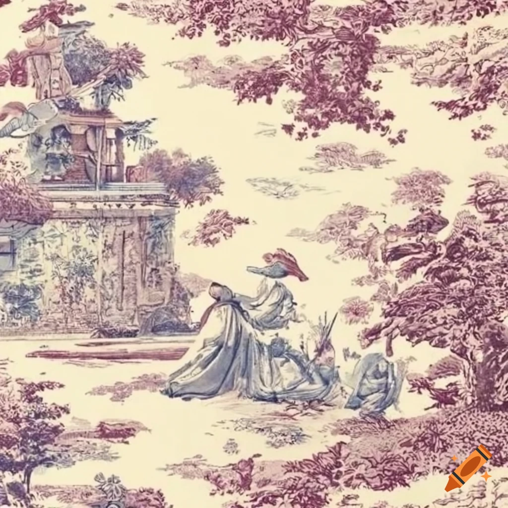 Toile De Jouy fabric design