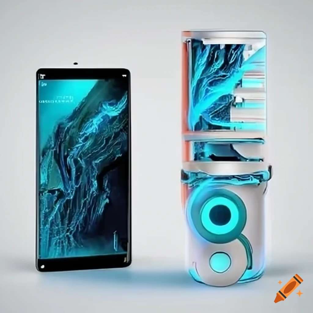 Futuristic technology with advanced telecommunications devices like tablets