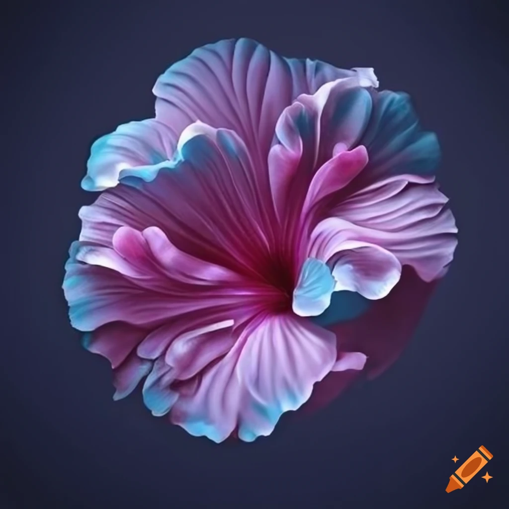 Ethereal hibiscus floral pattern on Craiyon