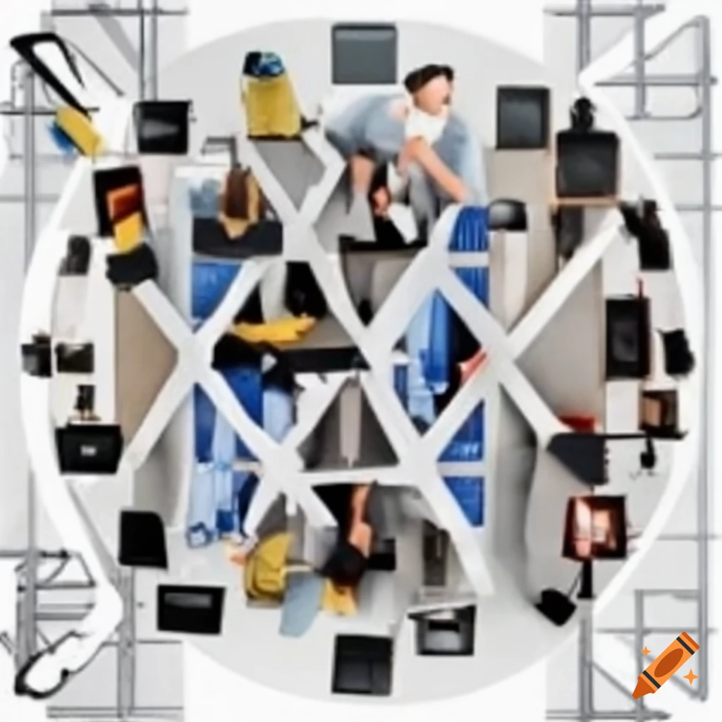 Innovative business plan concept with dynamic purchasing, production planning, and logistics
