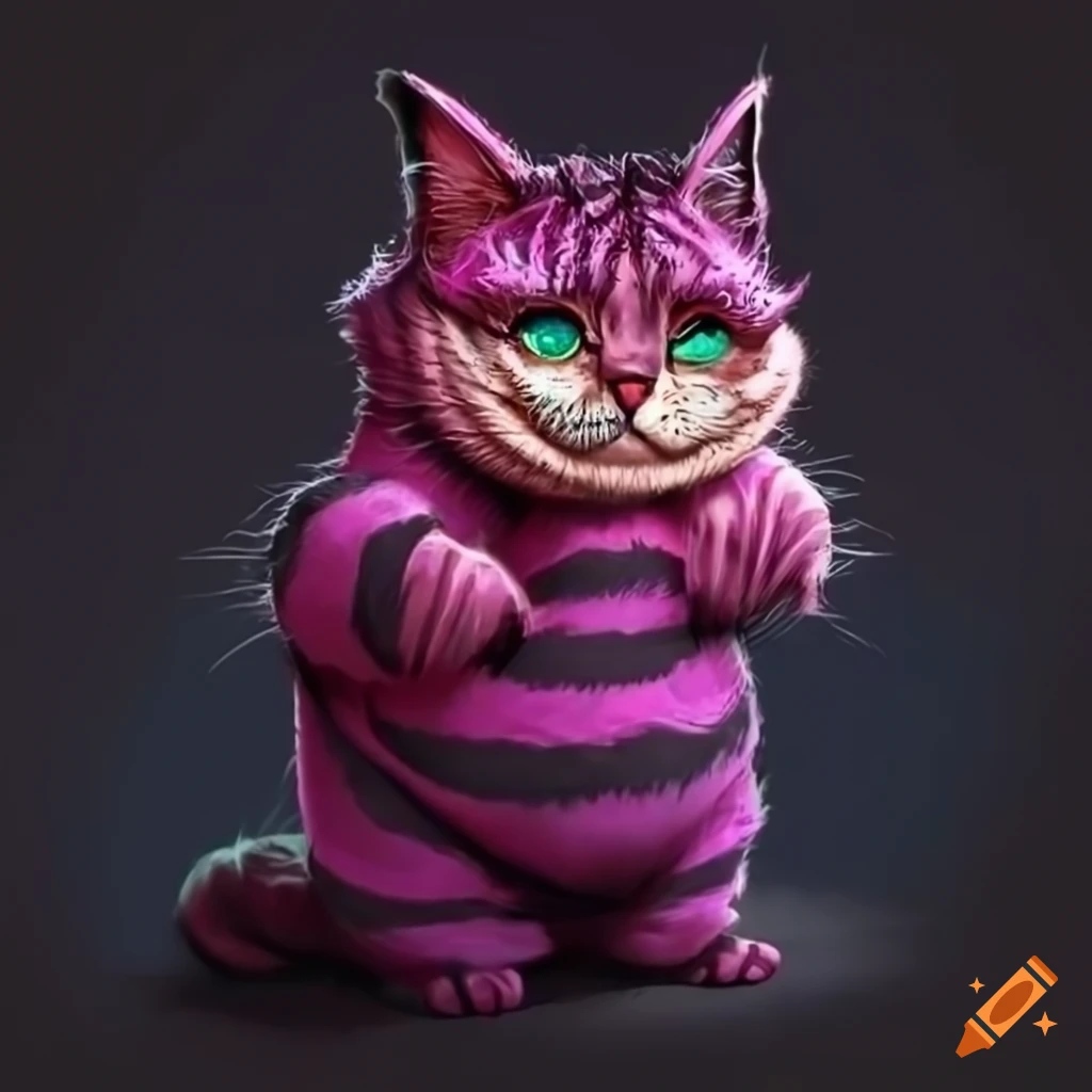 Cheshire cat and Guy Fawkes mashup in a detailed artwork