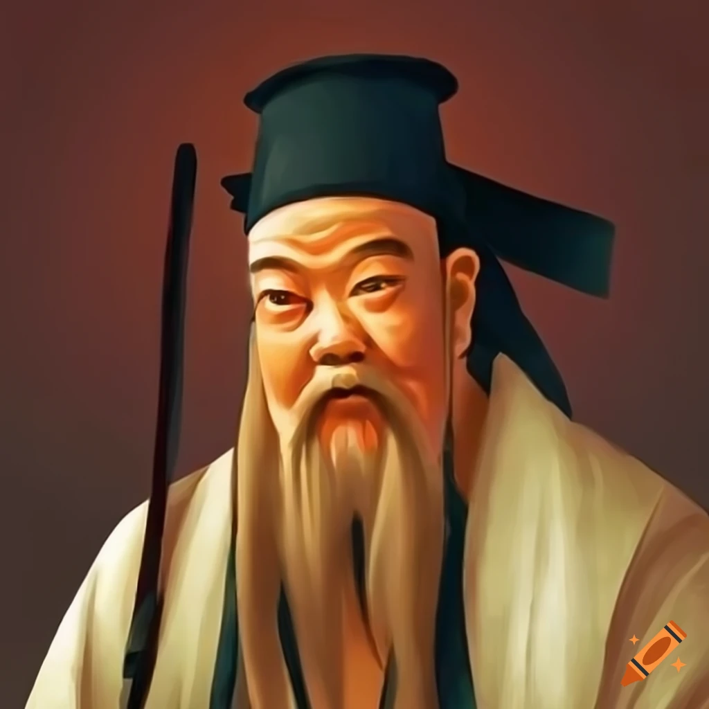 Confucian wearing a high hat, dictionary on Craiyon