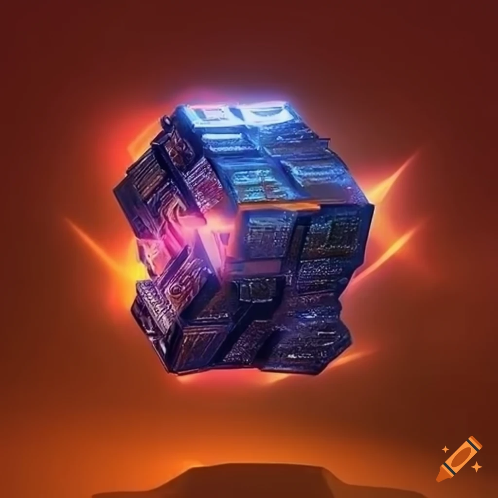 Abstract representation of blockchain technology in space with digital ...