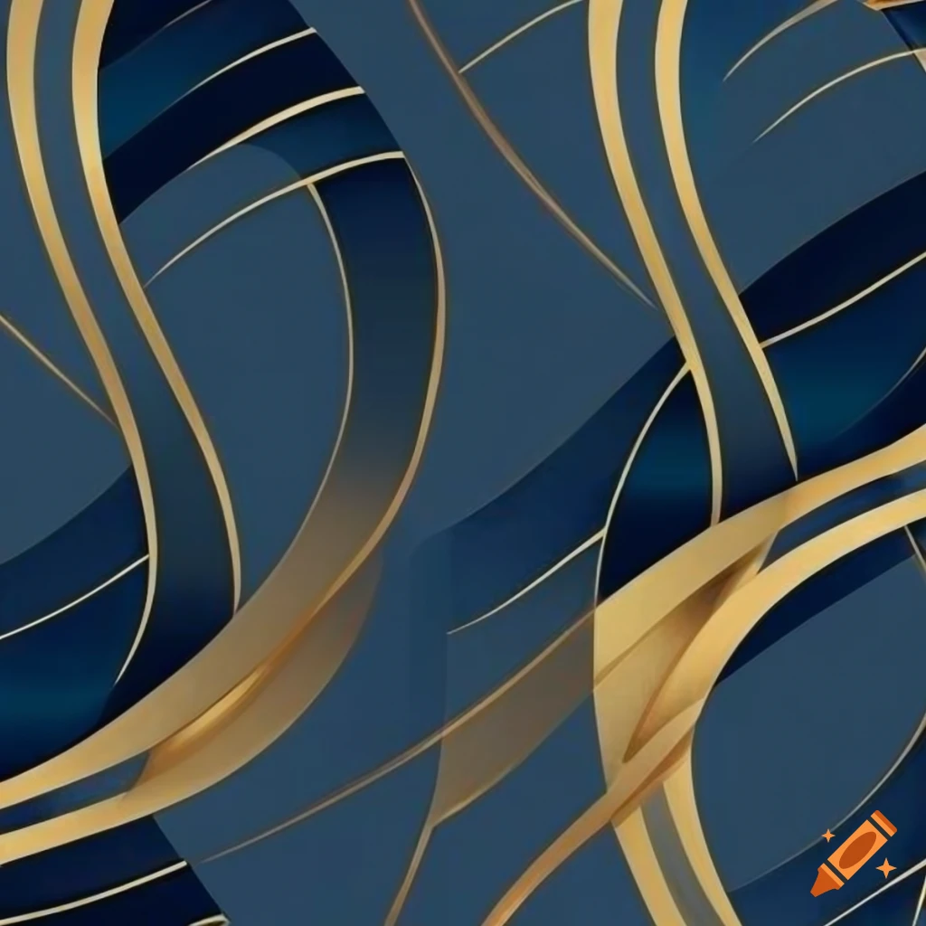 Abstract composition with rich textures and geometric patterns in black and gold