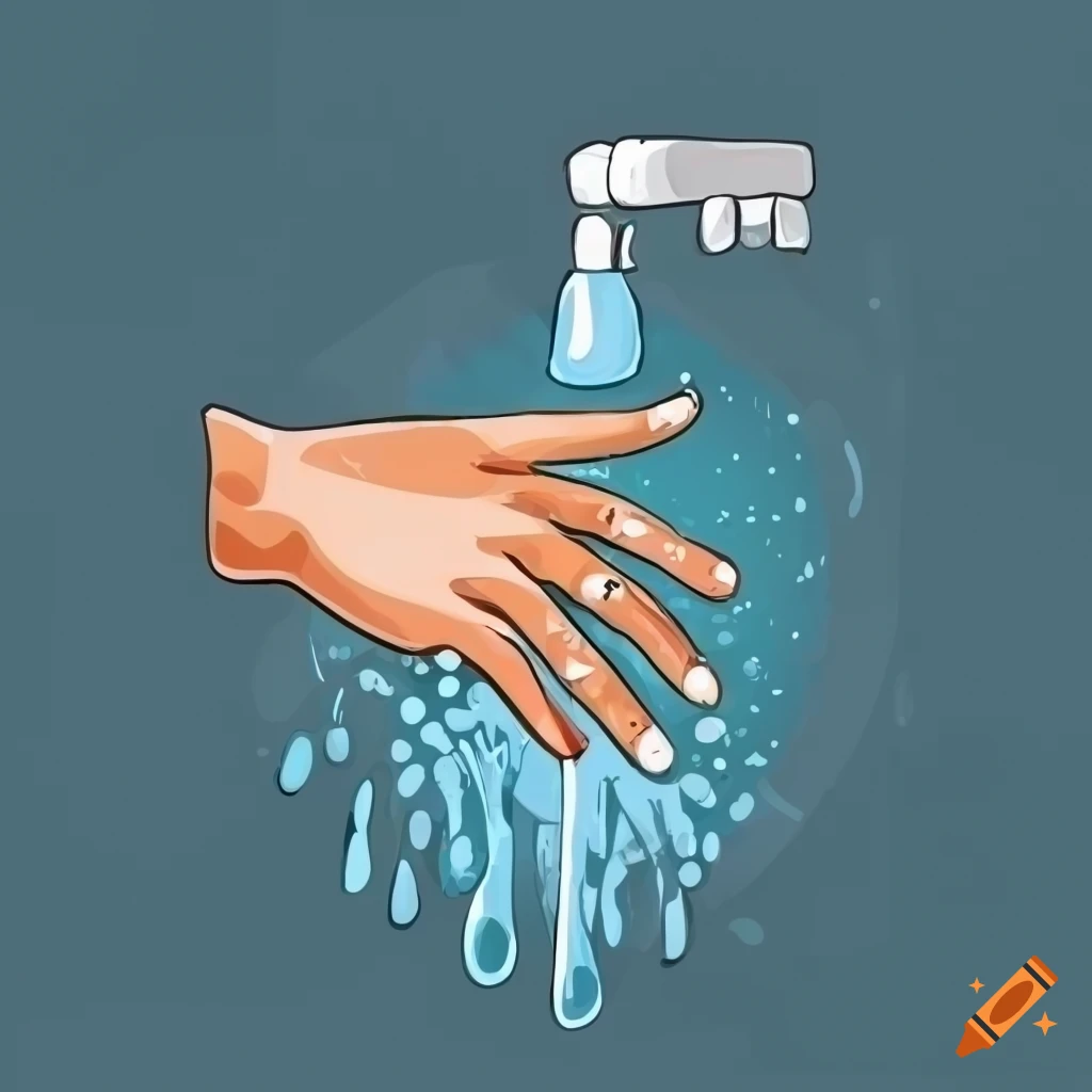 Handwash in a simple vector drawing
