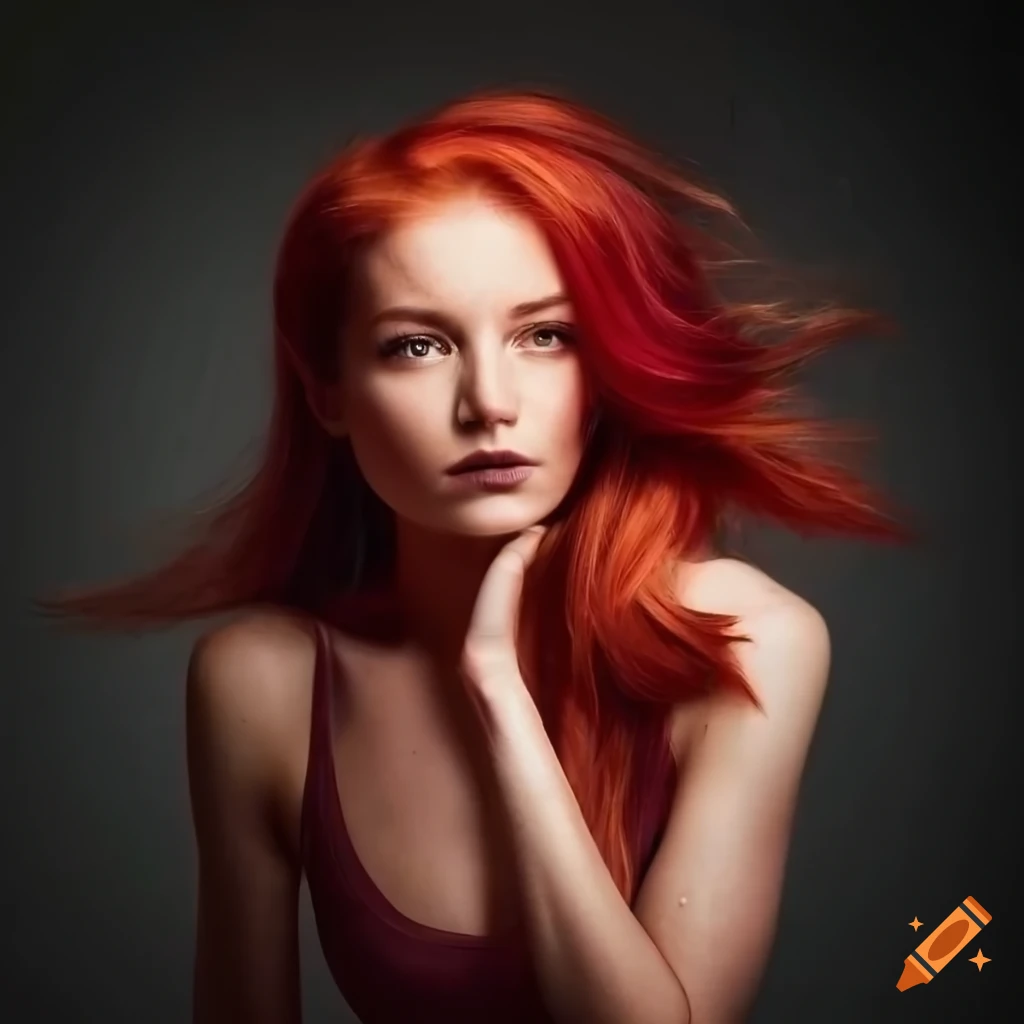 Portrait of a stunning athletic woman with striking cone updo hairstyle