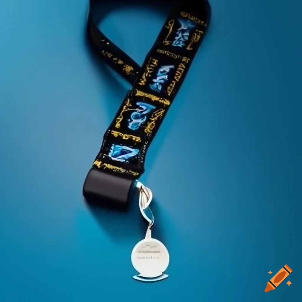 Participant badge with Novartis logo on lanyard