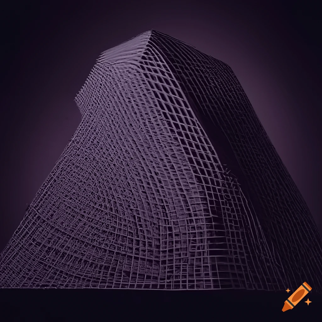 Neural network architecture schematic in the style of Max Ernst