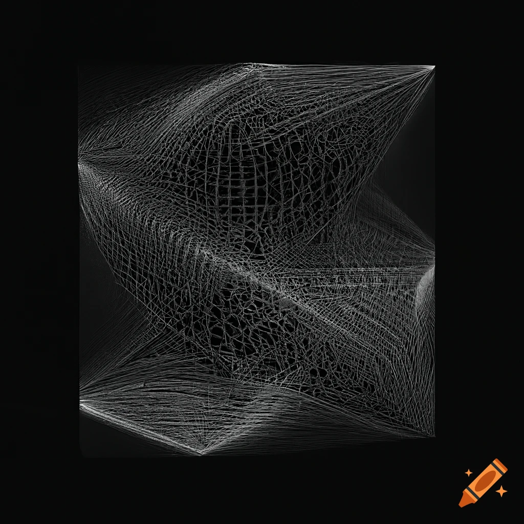 Neural network architecture schematic inspired by Max Ernst, 4k resolution
