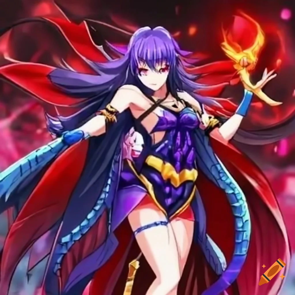 Anime villain with dragon dancer theme