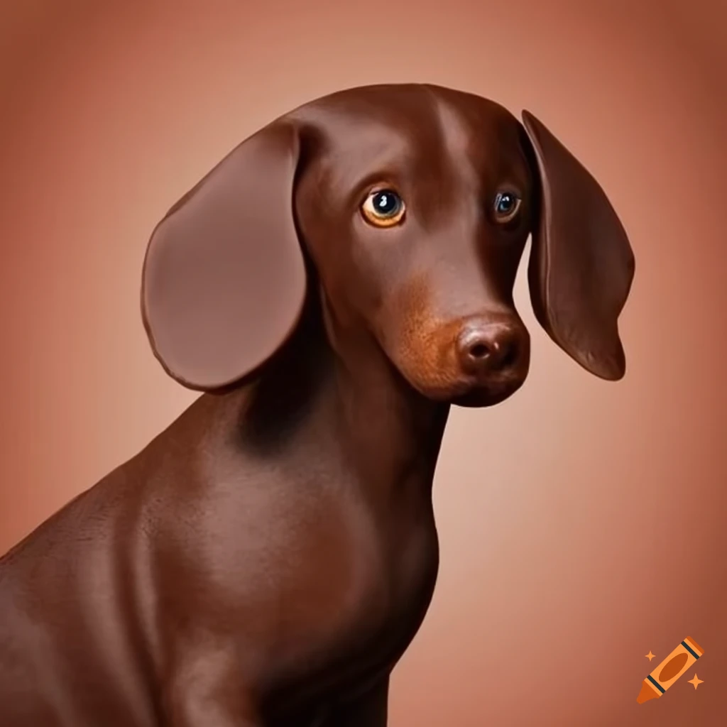 Chocolate sausage dog named rust on Craiyon
