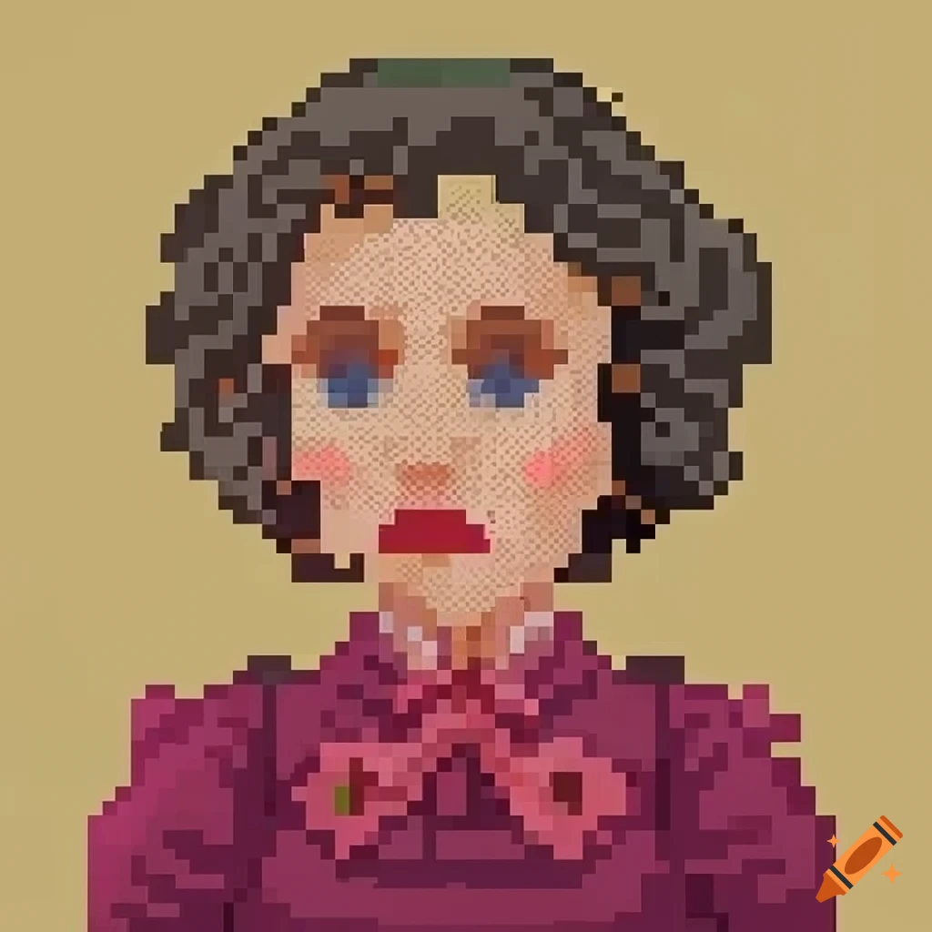 Pixel art of an old character named Dolores Umbridge