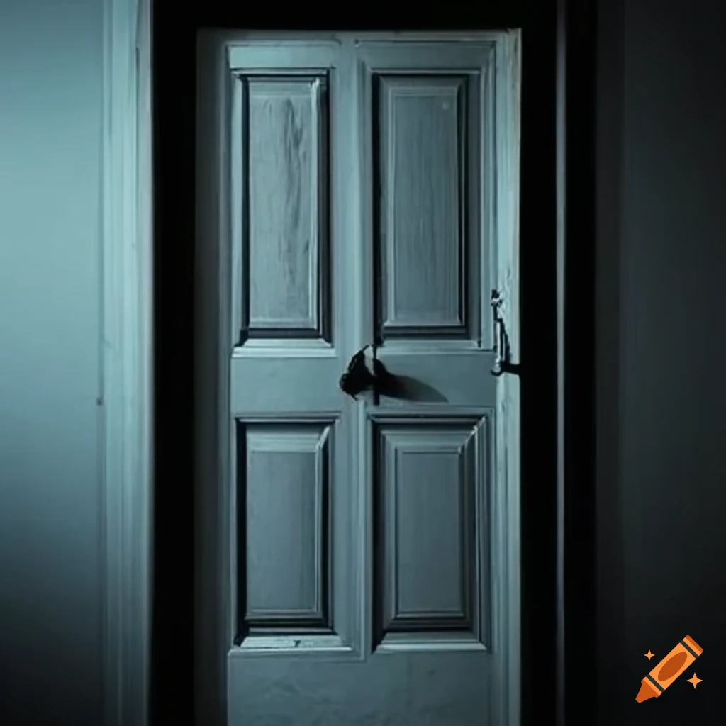 Grey apartment door similar to Seinfeld's apartment 5A