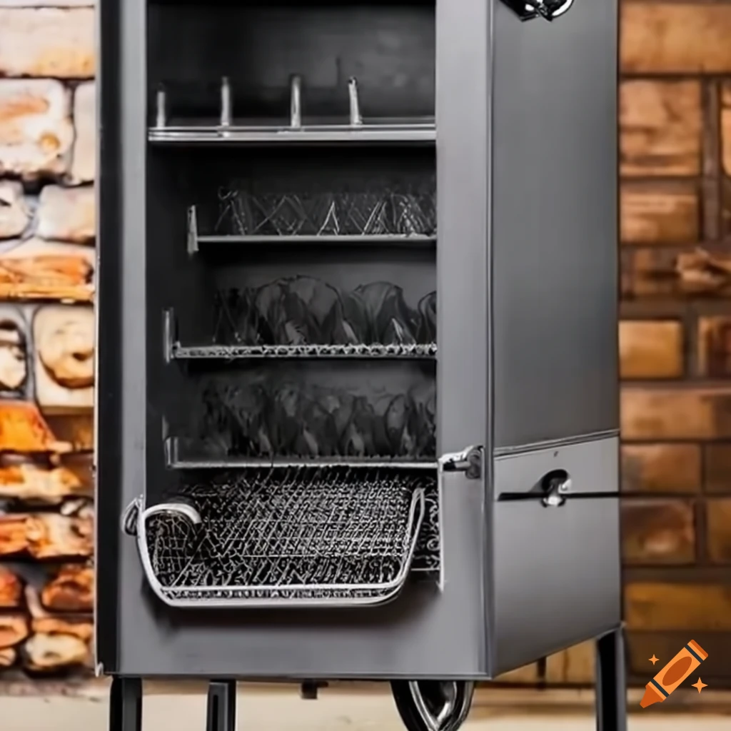 Vertical Pit Smoker with safe door