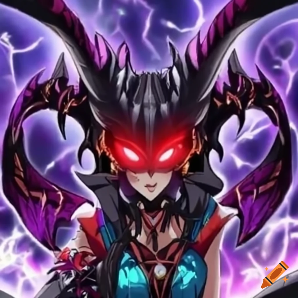 Anime villain with dragon dancer theme