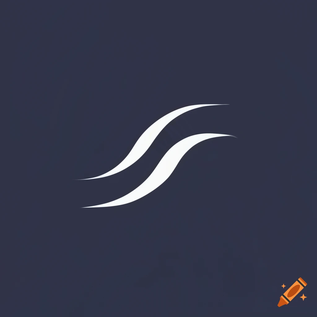 Minimalist monochrome logo for IT training company with breeze motif