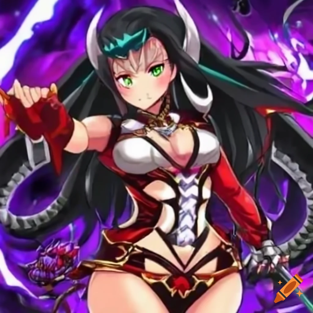 Anime villain with dragon dancer theme